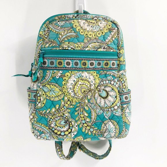 Vera Bradley Handbags - Vera Bradley Blue Backpack Printed Iconic Campus